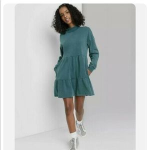 Wild Fable Teal Sweater Dress
